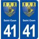 41 Saint Ouen blason autocollant plaque stickers département