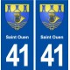 41 Saint Ouen blason autocollant plaque stickers département