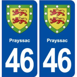 46 Prayssac blason ville autocollant plaque stickers département