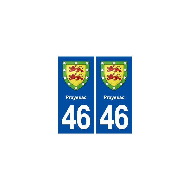 46 Prayssac blason ville autocollant plaque stickers département