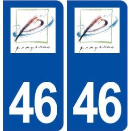 46 Prayssac logo ville autocollant plaque stickers département