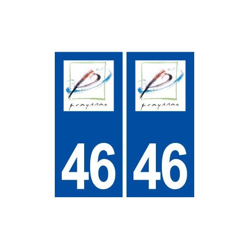 46 Prayssac logo ville autocollant plaque stickers département