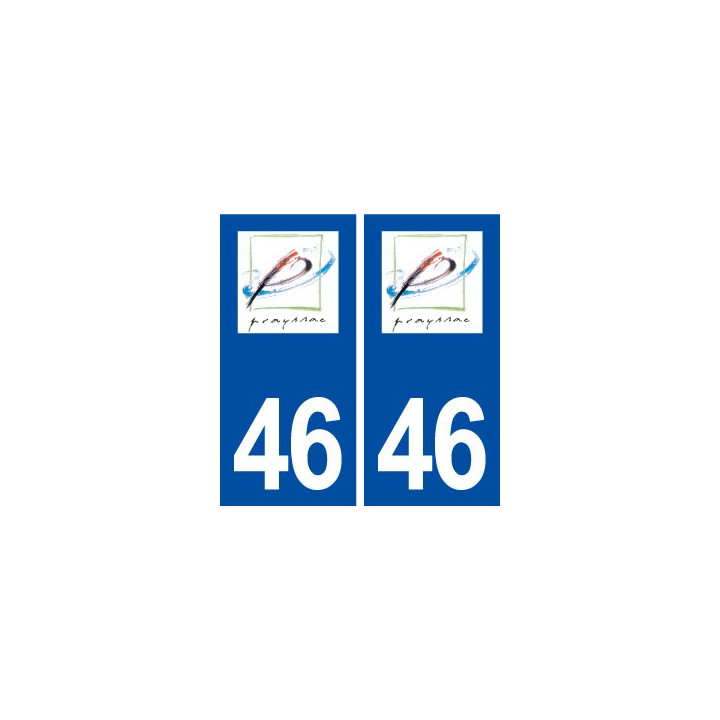 46 Prayssac logo ville autocollant plaque stickers département