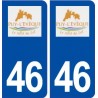 46 Puy L'Evêque logo ville autocollant plaque stickers département