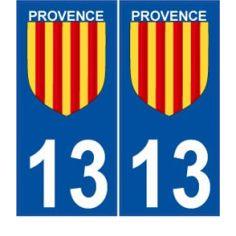 Provence sticker numéro choix autocollant plaque département