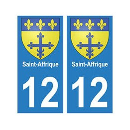 12 Saint-Affrique ville autocollant plaque