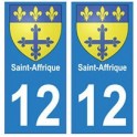 12 Saint-Affrique stadt aufkleber platte