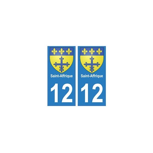 12 Saint-Affrique ville autocollant plaque