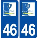 46 Saint Céré logo ville autocollant plaque stickers département