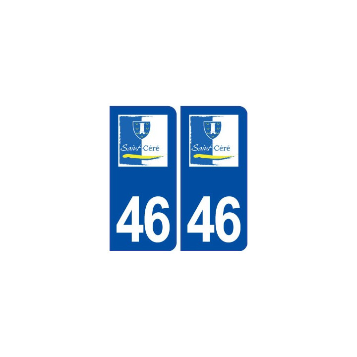 46 Saint Céré logo ville autocollant plaque stickers département