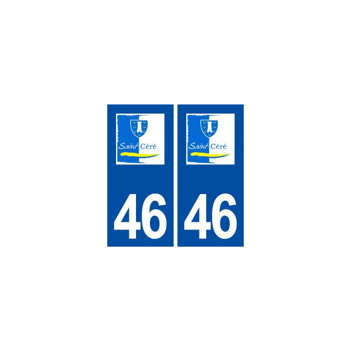 46 Saint Céré logo ville autocollant plaque stickers département