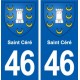 46 Saint Céré blason ville autocollant plaque stickers département