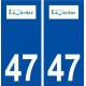 47 Lavardac logo autocollant plaque stickers ville