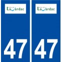 47 Lavardac logo autocollant plaque stickers ville