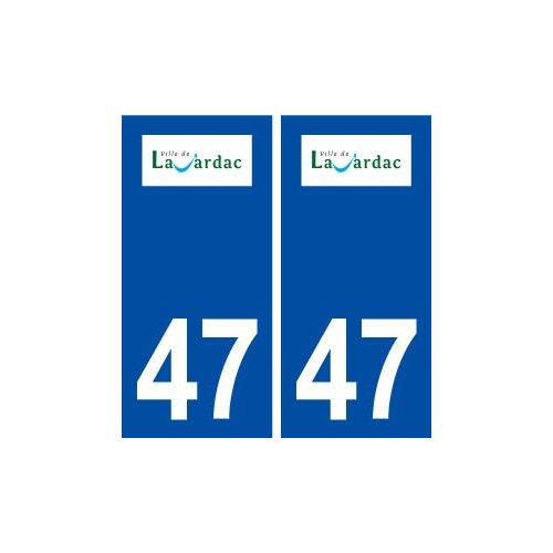 47 Lavardac logo autocollant plaque stickers ville