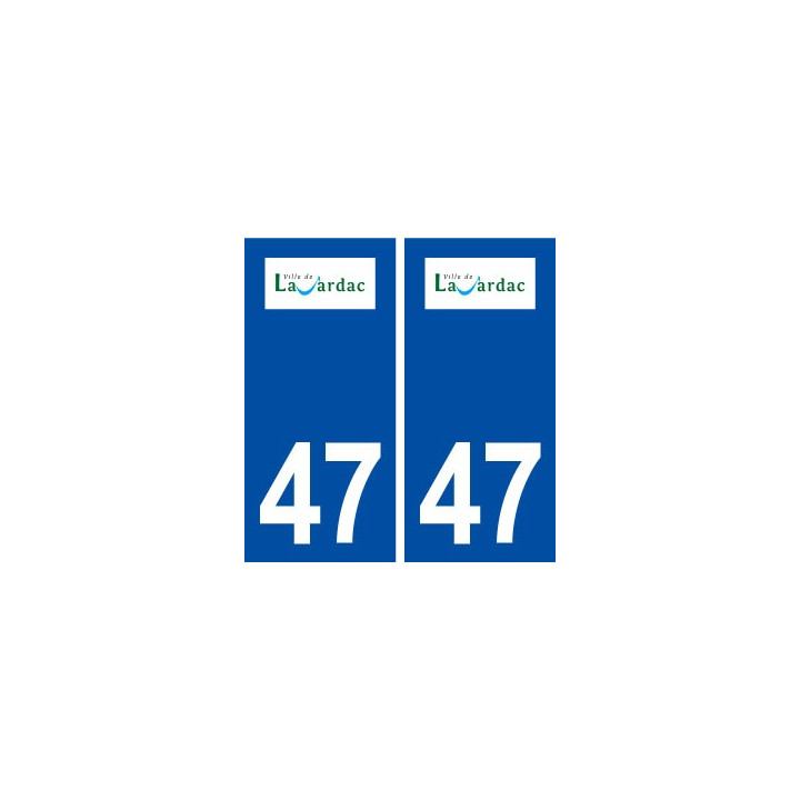 47 Lavardac logo autocollant plaque stickers ville