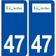 47 Lavardac logo autocollant plaque stickers ville