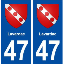 47 Lavardac blason autocollant plaque stickers ville