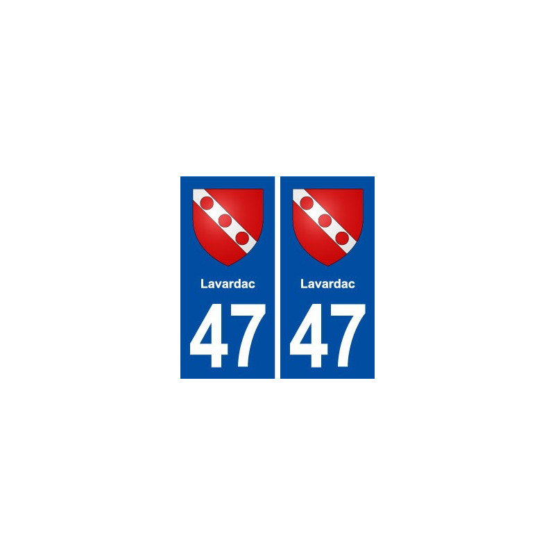 47 Lavardac blason autocollant plaque stickers ville