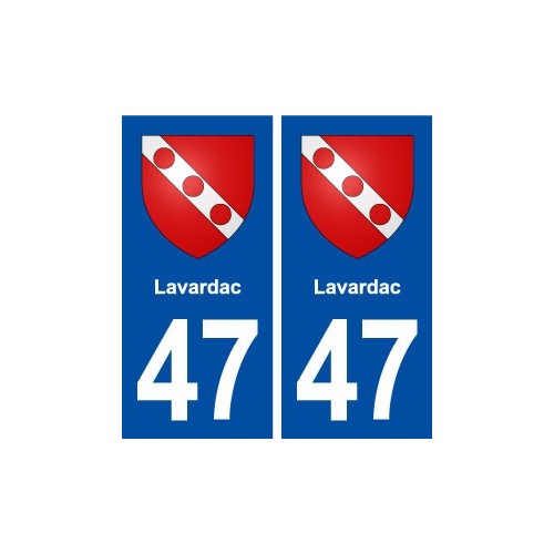 47 Lavardac blason autocollant plaque stickers ville