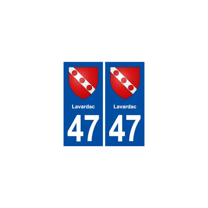 47 Lavardac blason autocollant plaque stickers ville