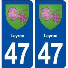 47 Layrac  blason autocollant plaque stickers ville