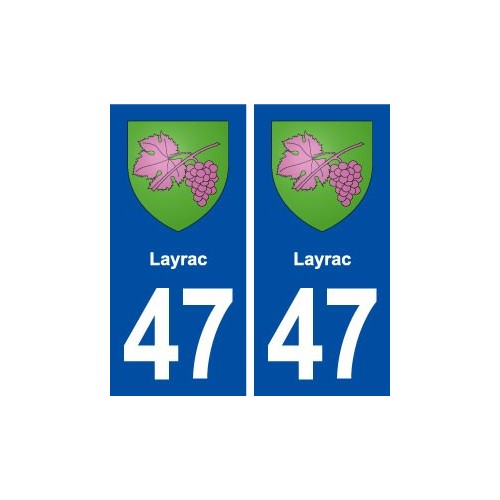 47 Layrac  blason autocollant plaque stickers ville