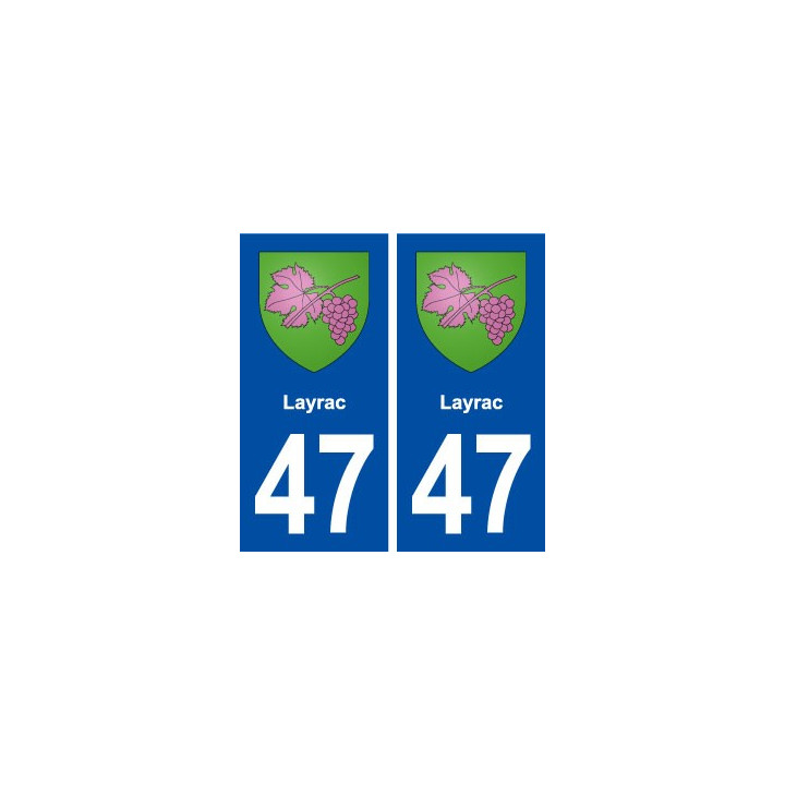 47 Layrac  blason autocollant plaque stickers ville