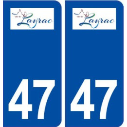 47 Layrac logo autocollant plaque stickers ville