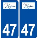 47 Layrac logo autocollant plaque stickers ville