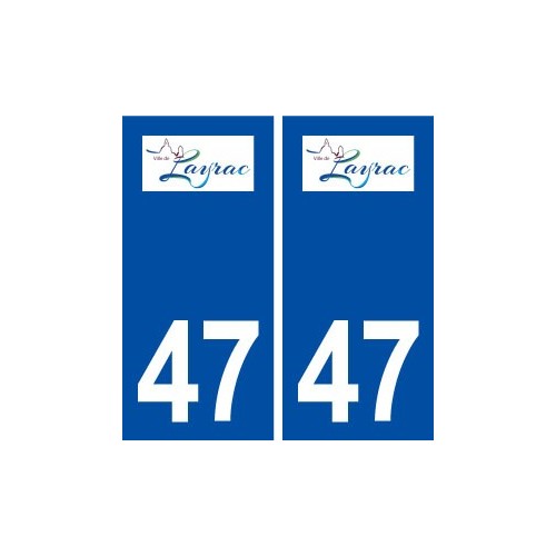 47 Layrac logo autocollant plaque stickers ville