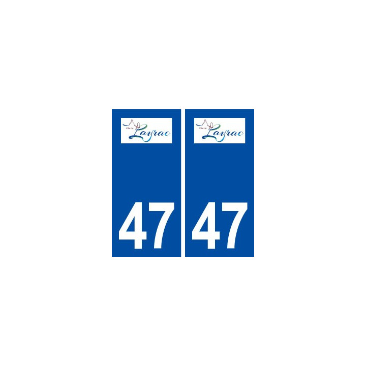 47 Layrac logo autocollant plaque stickers ville