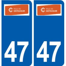 47 Casseneuil  logo autocollant plaque stickers ville
