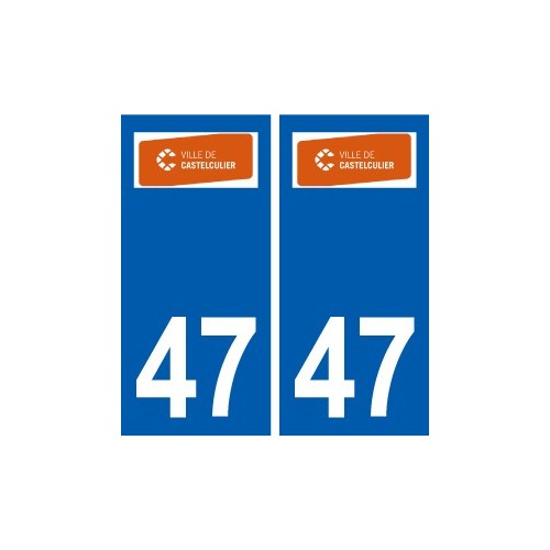 47 Casseneuil  logo autocollant plaque stickers ville
