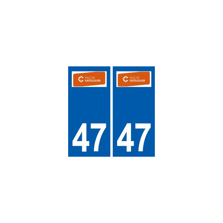 47 Casseneuil  logo autocollant plaque stickers ville