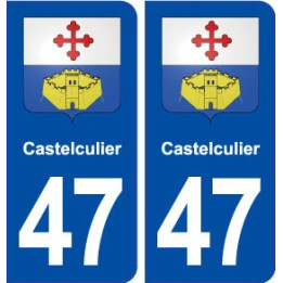 47 Casseneuil blason autocollant plaque stickers ville