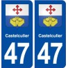 47 Casseneuil blason autocollant plaque stickers ville