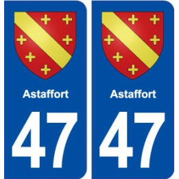 47 Astaffort blason autocollant plaque stickers ville