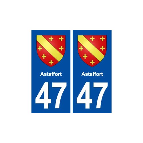 47 Astaffort blason autocollant plaque stickers ville