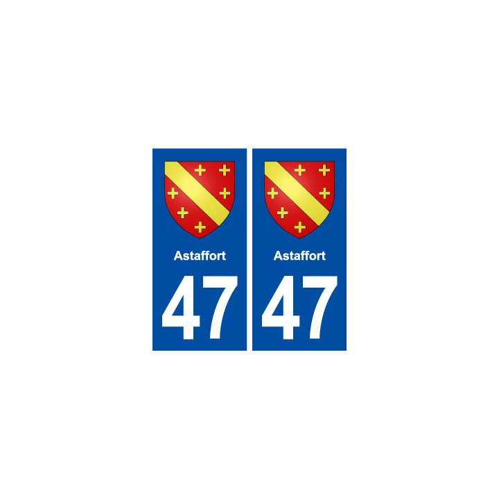 47 Astaffort blason autocollant plaque stickers ville