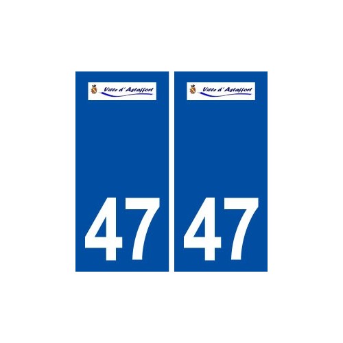 47 Astaffort blason autocollant plaque stickers ville