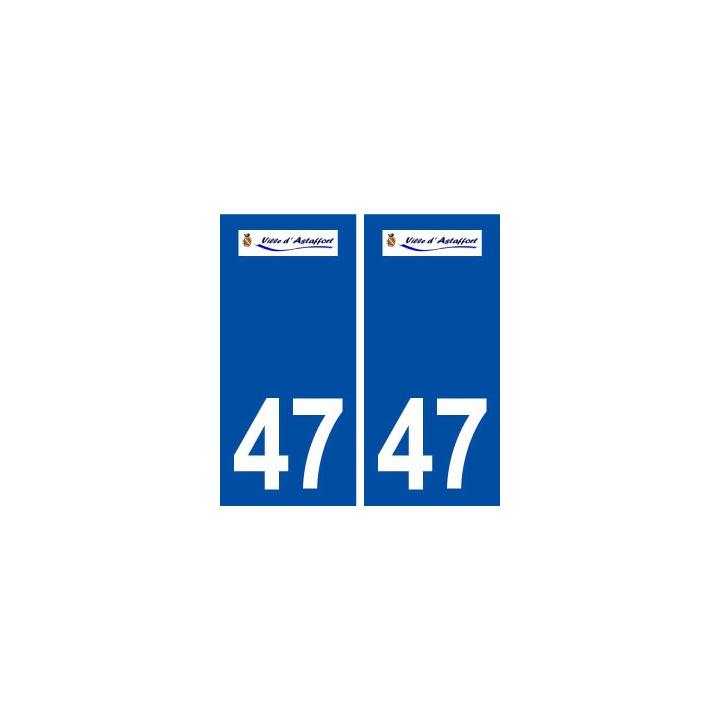 47 Astaffort blason autocollant plaque stickers ville