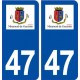 47 Miramont de Guyenne logo autocollant plaque stickers ville