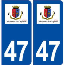 47 Miramont de Guyenne logo autocollant plaque stickers ville
