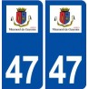 47 Miramont de Guyenne logo autocollant plaque stickers ville