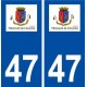 47 Miramont de Guyenne logo autocollant plaque stickers ville