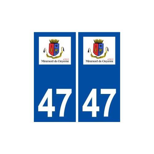 47 Miramont de Guyenne logo autocollant plaque stickers ville
