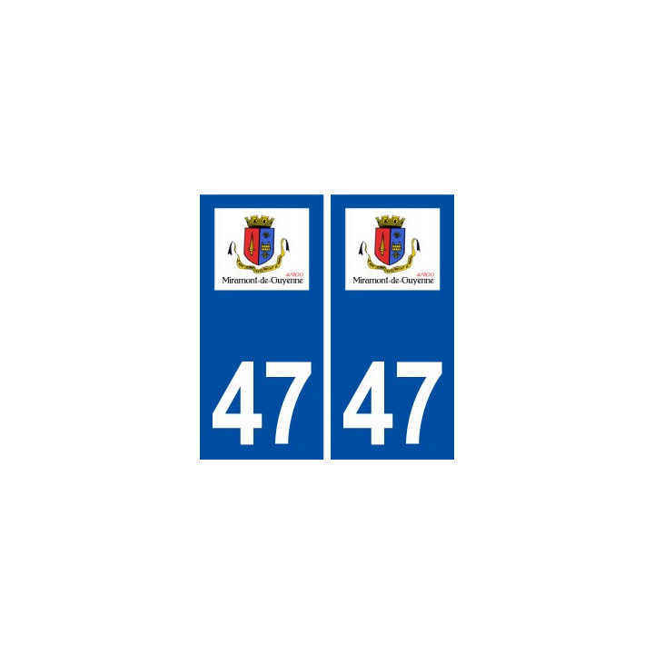47 Miramont de Guyenne logo autocollant plaque stickers ville