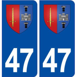 47 Miramont de Guyenne blason autocollant plaque stickers ville