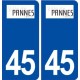45 Pannes logo ville autocollant plaque stickers